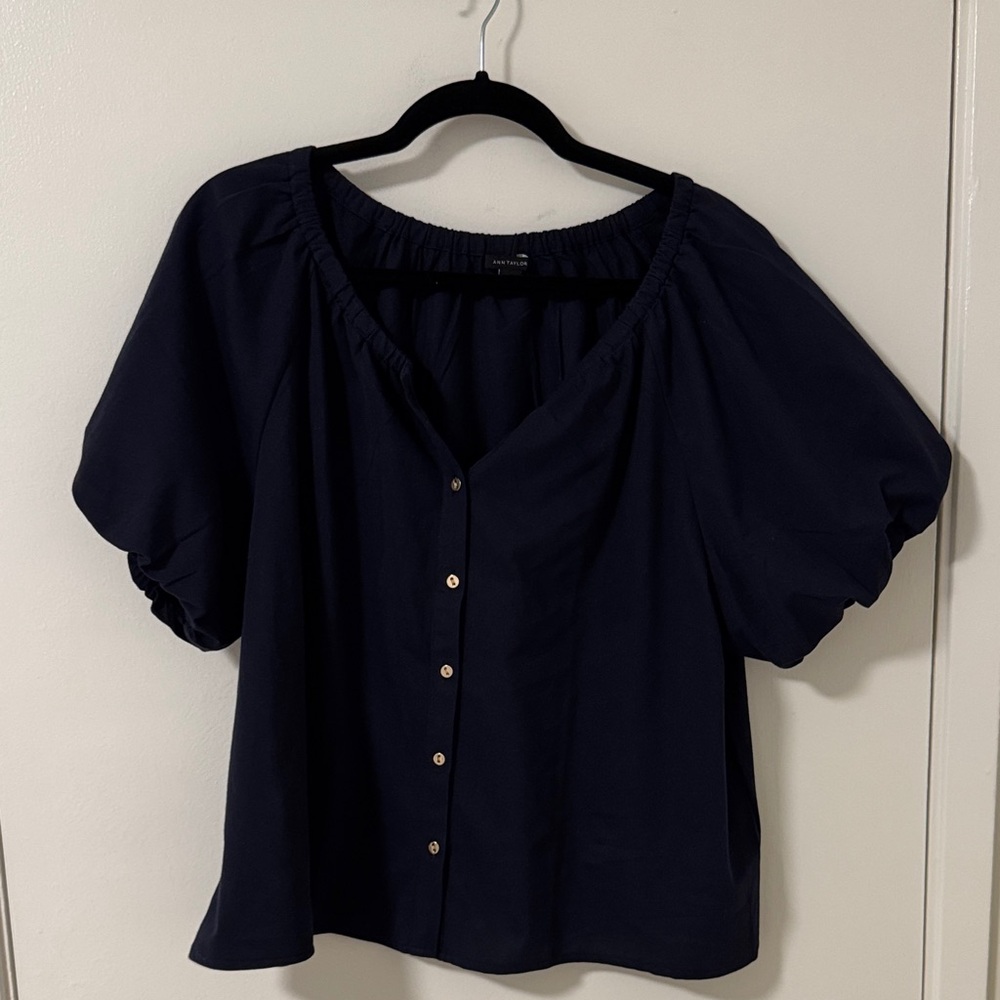 Ann Taylor Midnight Blue Blouse